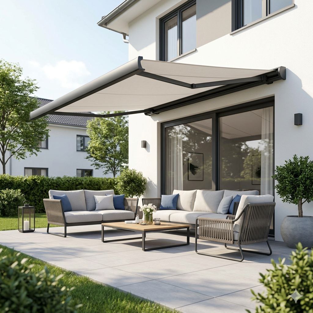 Markise über Terrasse als Referenz